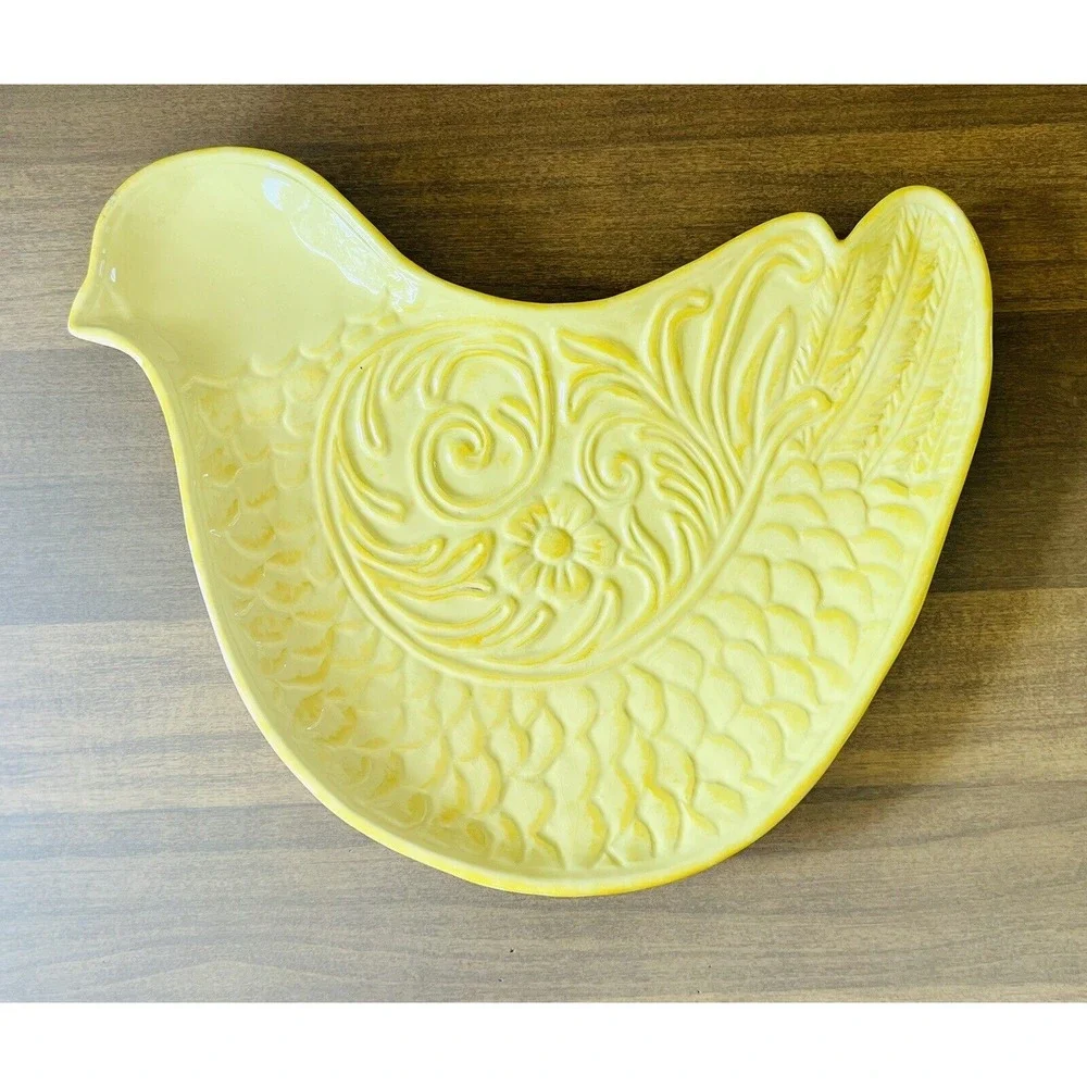 Spring Chick Platter byRae Dunn Magenta M Exclusive Dove Shaped Spring Easter 🐣